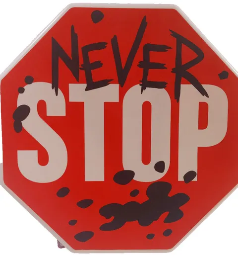 The LEGO Movie Stop Sign NEVER STOP Shield Poster Handle Shield