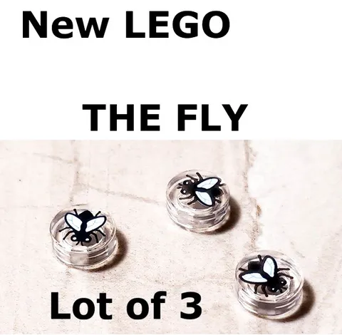 New LEGO Fly Insect Bug Strip Lot of 3 Summer Pest Holiday Summer Printed Tile