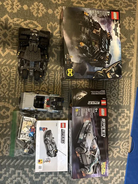 LEGO Lot Batman Batmobile Tumbler 76239 +Speed champion back to the future77256