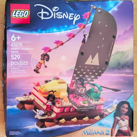 LEGO Disney 43270 Moana's Adventure Canoe Building Set 529pcs Ages 6+ Moana 2