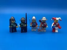 LEGO Kingdoms Minifigure Lot Of 5 (2 Lion Knights, 1 Jester, 2 Dragon Knights)