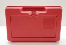 1982 LEGO Classic RED STORAGE BOX / TRAVEL CASE Hinged Container 11.5" W Vintage
