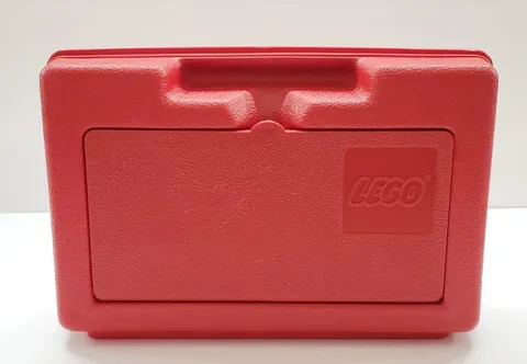 1982 LEGO Classic RED STORAGE BOX / TRAVEL CASE Hinged Container 11.5" W Vintage