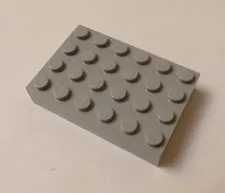 Lego x1 Light Bluish Gray 4x6 Brick, 44042, 2356 (028-132)