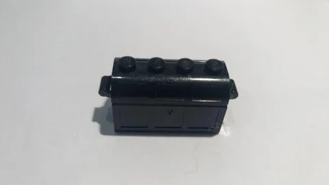 Lego Container, Treasure Chest Thin Hinge Curved Lid 4738ac01 Black Black