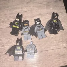LEGO DC Batman Minifigure Lot of 5 w/ Capes, Plastic, Age 5+,