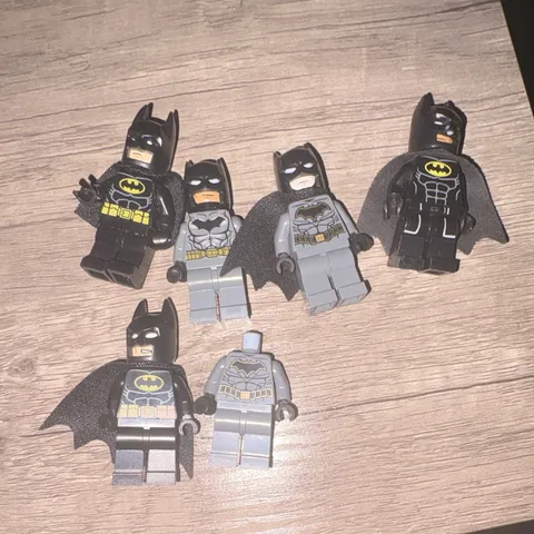 LEGO DC Batman Minifigure Lot of 5 w/ Capes, Plastic, Age 5+,