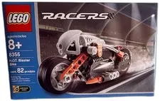 LEGO Racers 8355 HOT Blaster Bike Sealed 2003 Set Pull Back Motor 82 Pieces