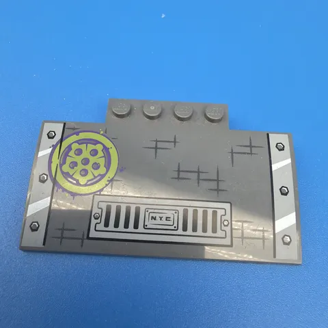 LEGO Dark Stone Gray Slope 5 x 8 x 0.66 Curved with Grille (17663)