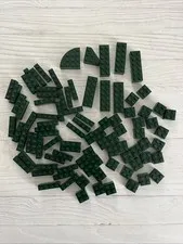 LEGO DARK GREEN LOT 91 PCS 2X2 1X4 2X6 BRICK BLOCK VARIETY BUILDING PIECES