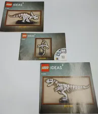 Lego IDEAS Dinosaur Fossils Replacement Instruction Manuals 3 Booklet Set 21320