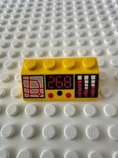 LEGO Slope 45 2x4 Red Digital '268' on Black Background, Map with Lines 3037px8
