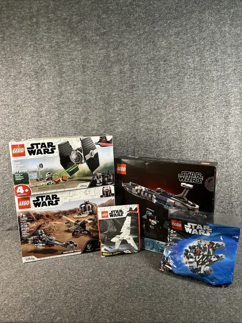 LEGO Star Wars Lot 5 Sets Millennium Falcon TIE Fighter Tatooine Sealed NIB