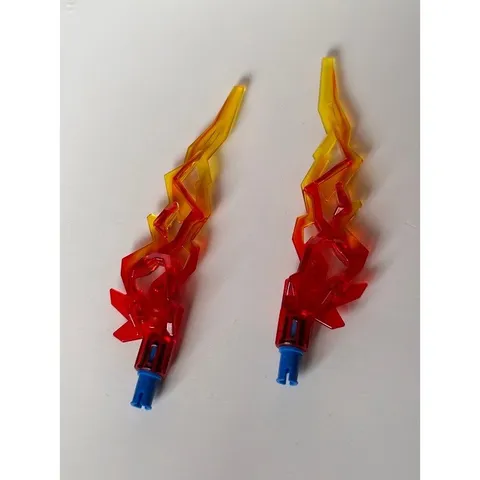 LEGO Translucent Red Yellow Fire Lightning Bolt Energy Effect Pieces 27257 2pc
