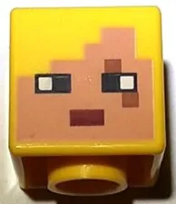 LEGO® Part 19729pb065 - Head, Modified Cube (Minecraft Dragon Archer)