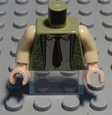 Lego Figure Accessories Top Torso Olive Green with Decor from Harry Potter