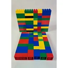 Lego Duplo 100pc Bulk Lot Assorted Building Bricks Primary Colors Toddler Toy