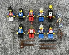 LEGO Castle Knights Minifigures Lot of 9 with Accessories Vintage