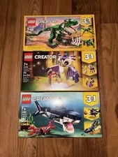 3x LEGO Creator Animal Gift Set 3-in-1 (31058 31088 and 31125) 579 pcs, NEW