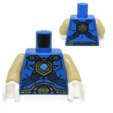 LEGO Minifigure Torso Chima Laval Blue Tan Arms Lion Belt Gold 70010 6022545