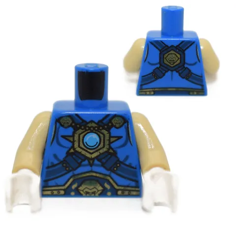 LEGO Minifigure Torso Chima Laval Blue Tan Arms Lion Belt Gold 70010 6022545