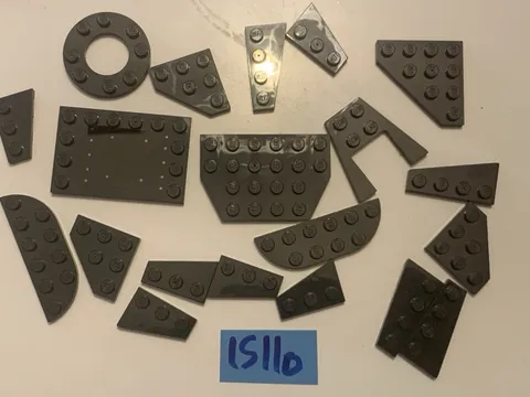 Lego Parts Lot Black Plates