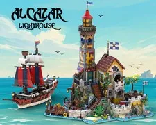 MOC LEGO Alcázar Naval Lighthouse Fortress Kit，4544 Pieces
