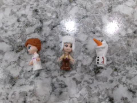 Disney Frozen Mini Figures From The Lego Disney Princess Theme, Anna, Elsa, Olaf