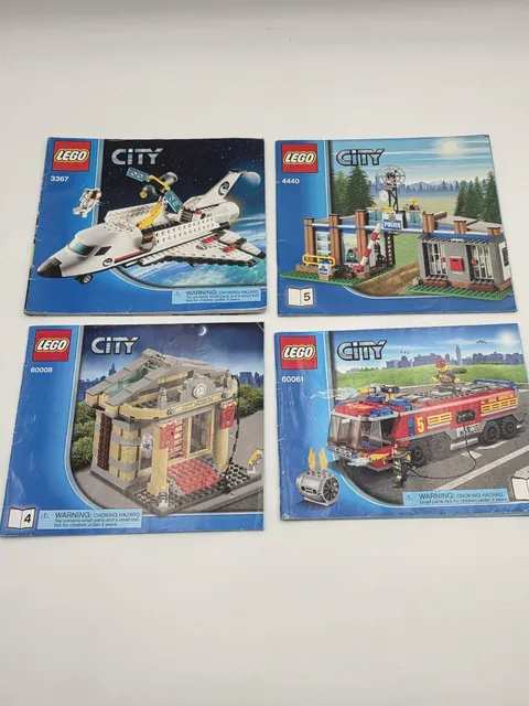 Lego City Instruction Assembly Manuals Only Lot Of 4 Space Shuttle Fire Truck PD