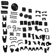LEGO Black Specialty Structural Lot 84pc – Slopes Arches Ladders Frames Dishes