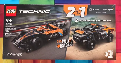 LEGO 66784 Technic NEOM McLaren Racing Gift Set, 704 Pieces, Two Pull-Back Race