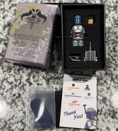 Lego Star Wars GCC Melnik Simple Man Jango Fett Custom Minifigure Pad Printed
