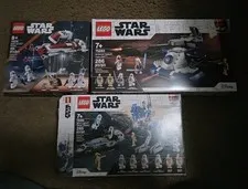 Lego STARWARS set lot of 3, Two 100% complete, 501st BP is 99% Complete.