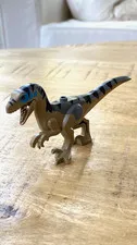 New LEGO Dinosaur Raptor18 Velociraptor with Dark Bluish Gray Back Black Stripes