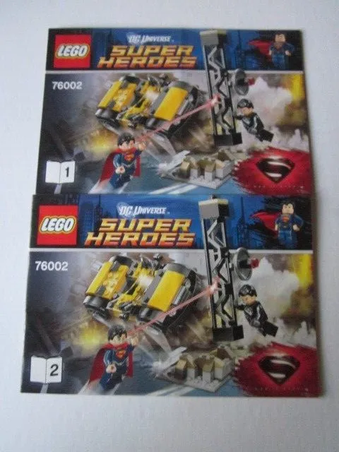 Lego Sper Heroes Building Instructions Instruction 76002 Part 1 and 2 Part 1 and 2