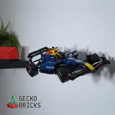 3D Printed Wall Mount for LEGO® Red Bull F1 Car (Set 42206) - Gecko Bricks
