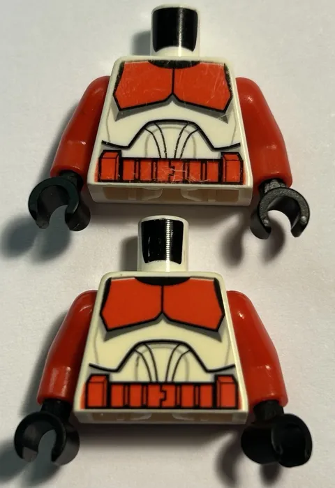 Lego Star Wars Clone Shock Trooper Torso -  USED Lot Of 2 From sw0531 Set 75046