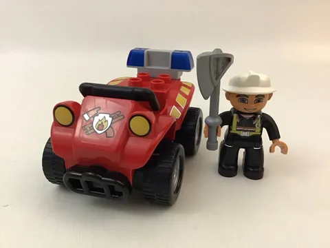 Lego Duplo Red ATV 4 Wheeler Fire Chief Axe Replacement 5pcs