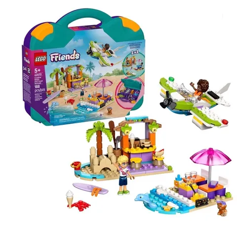 LEGO Friends Creative Beach and Travel Suitcase Pretend Play Building Set 42672