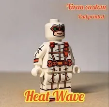 LEGO DC Superheroes Heat Wave custom minifigure by Yiran Customs Pad Printed