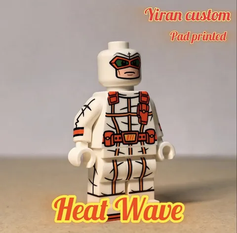 LEGO DC Superheroes Heat Wave custom minifigure by Yiran Customs Pad Printed