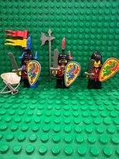 Lego Vintage Dragon Master Knights Minifigures - Three with weapons