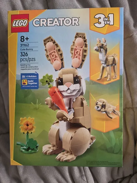 LEGO Creator 3-in-1 Cute Bunny Set 31162 326 Pieces Building Set NEW
