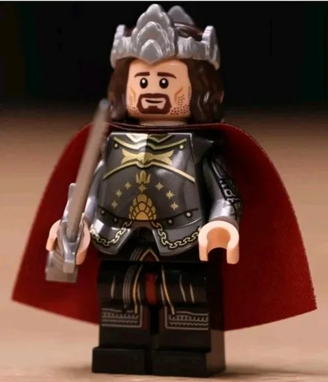 LEGO LoTR King Aragorn Minifigure Only from Minas Tirith 11377, NEW Unassembled