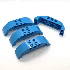 LEGO Parts - Dark Azure Slope, Curved 8 x 2 x 2 Double - No 11290 - QTY 4