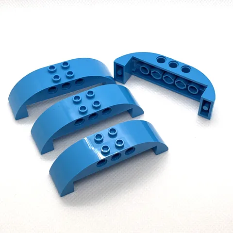 LEGO Parts - Dark Azure Slope, Curved 8 x 2 x 2 Double - No 11290 - QTY 4