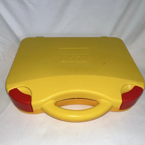 LEGO Yellow Plastic Sorting Case Storage Box w/ Handle, Portable, 4 Compartments
