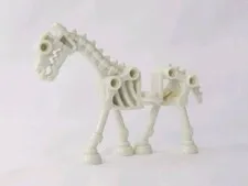 Lego White Skeleton Horse Minifigure Skeletal Animal Castle Fantasy Era