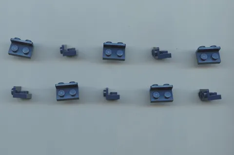 LEGO x 10 Dark Blue Bracket 1 x 2 - 1 x 2 Inverted 99780