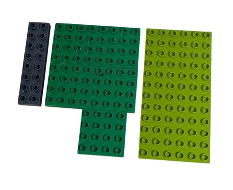 LEGO Duplo Building Plates Set 5 Pieces Green & Lime flat plates